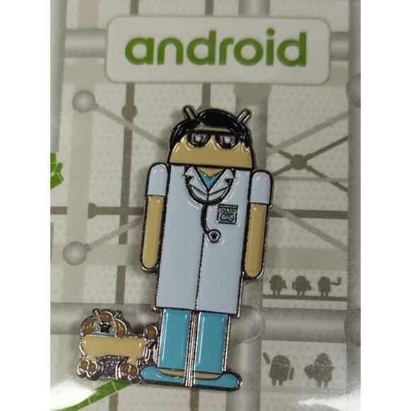 2018 Google Android MWC Limited Edition Pin Vet Dog, Cat Veterinarian - Picture 1 of 3